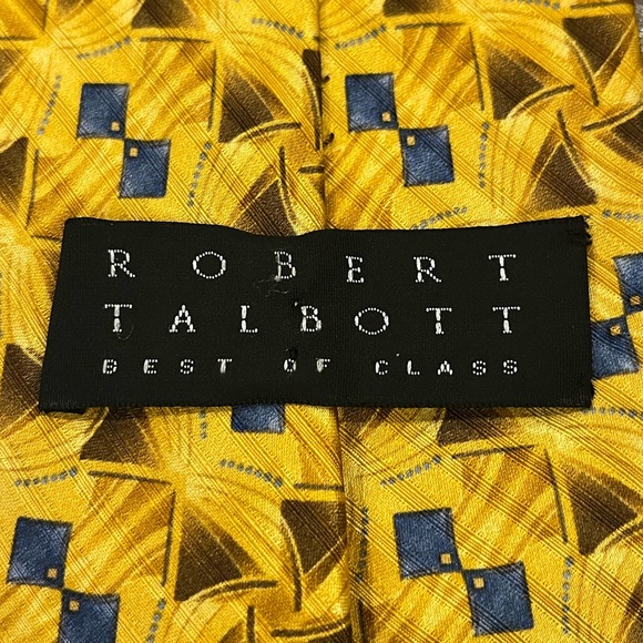 Robert Talbott Best Of Class Gold Silk Tie USA Made - Picture 4 of 10